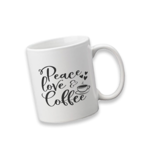 Mugs Peace Love Coffee